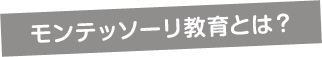 モンテッソーリ教育とは？